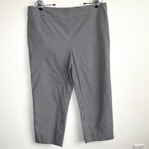 Talbots Black and White Gingham Chatham Ankle Pants Size 16